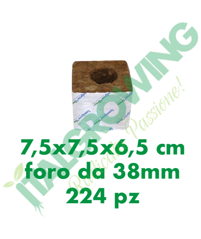 Cube Of Rockwool Speedgrow 7,5x7,5x6,5 (Hole 38 mm) 224 Pieces 85,00 €